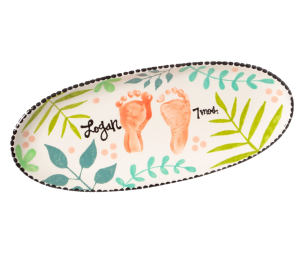 North San Jose Color Me Mine Footprint Leaf Plate