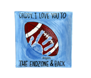 North San Jose Color Me Mine Handprint Football