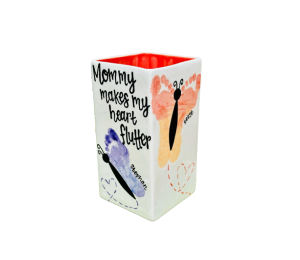 North San Jose Color Me Mine Butterfly Vase