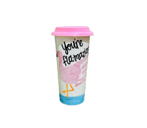 North San Jose Color Me Mine Flamingo Travel Cup