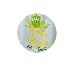North San Jose Color Me Mine Pineapple Plate