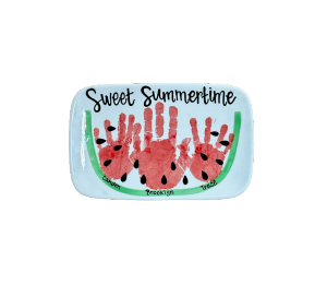 North San Jose Color Me Mine Watermelon Plate