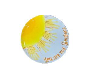 North San Jose Color Me Mine Sunshine Platter