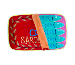 North San Jose Color Me Mine Sardines Dinner Plate