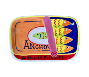 North San Jose Color Me Mine Anchovies App Plate