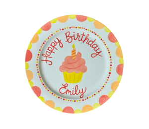 North San Jose Color Me Mine Birthday Cupcake Plate